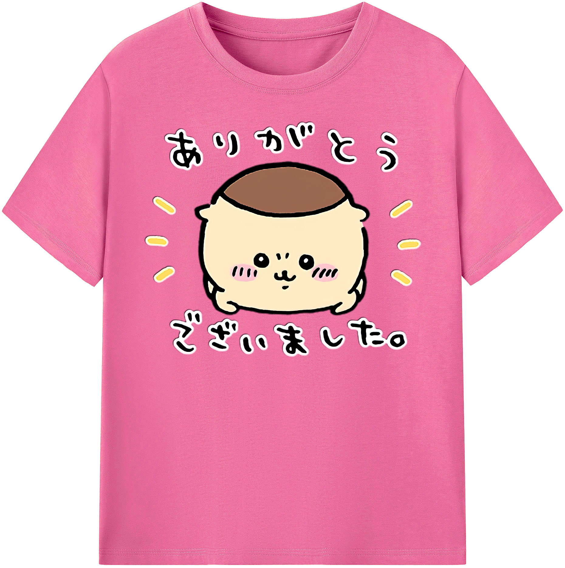 （画像用） ちいかわ くりまんじゅう Chii-kawa kuri manjū レディースカジュアルプリントTシャツ（綿100％）